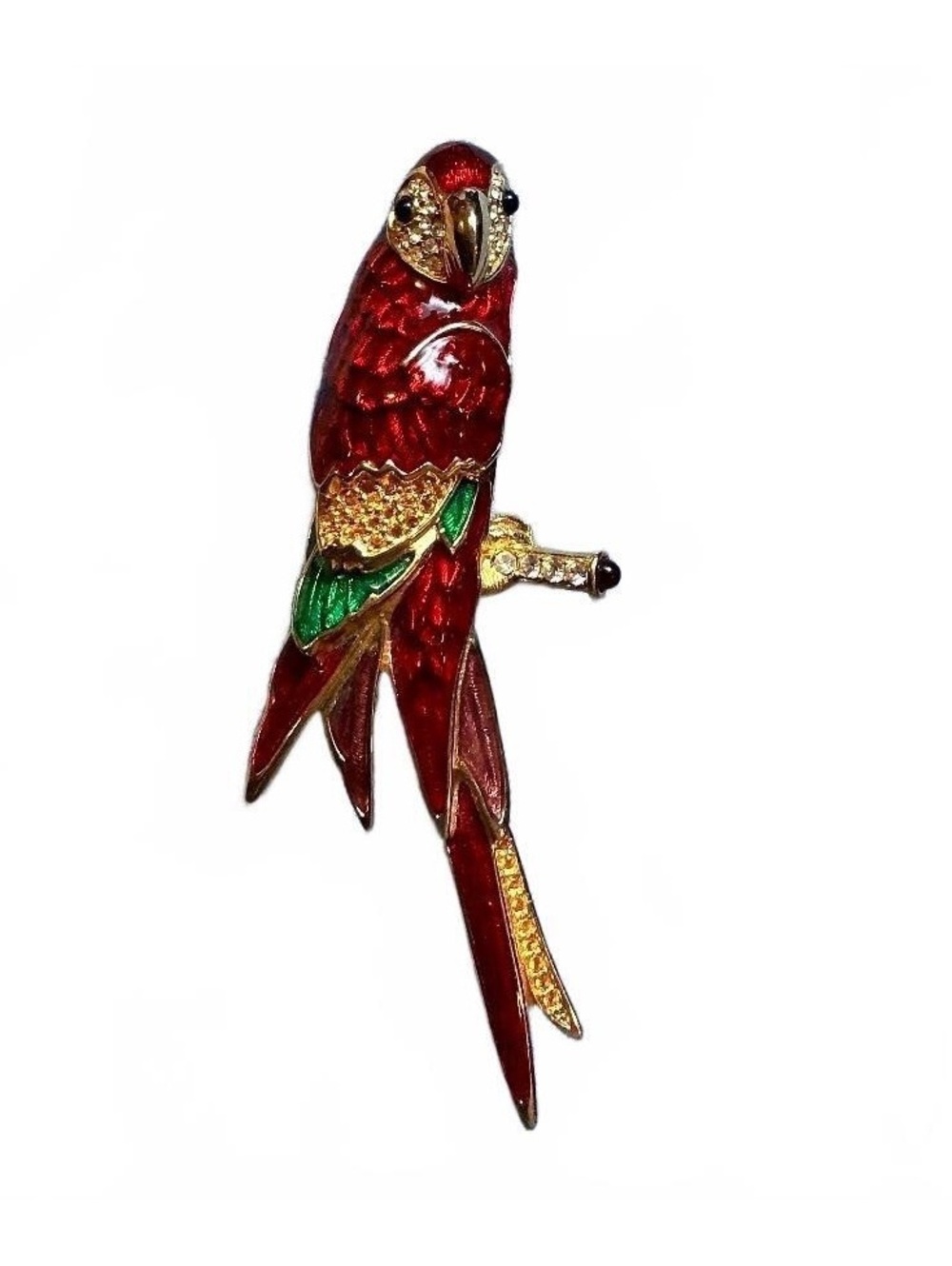 Vintage Bob Mackie signed Parrot Brooch